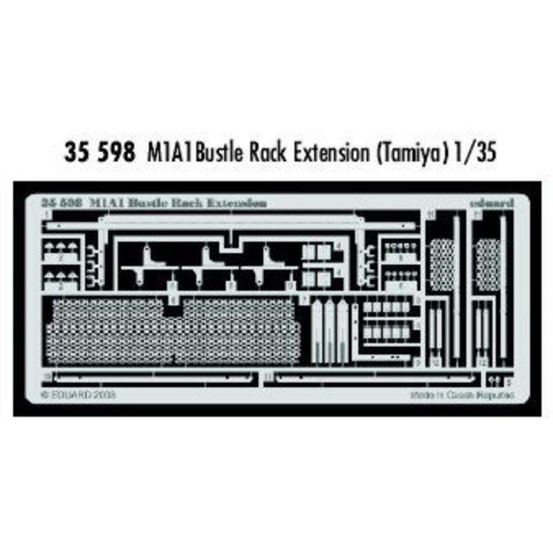 M1A1 Bustle Rack Extension (designed to be assembled with model kits from Tamiya)