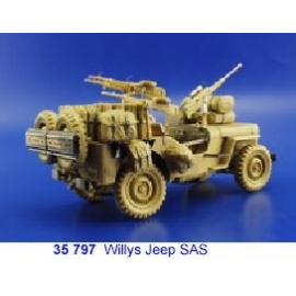 SAS Willys Jeep (designed to be assembled with model kits from Tamiya TA35033)