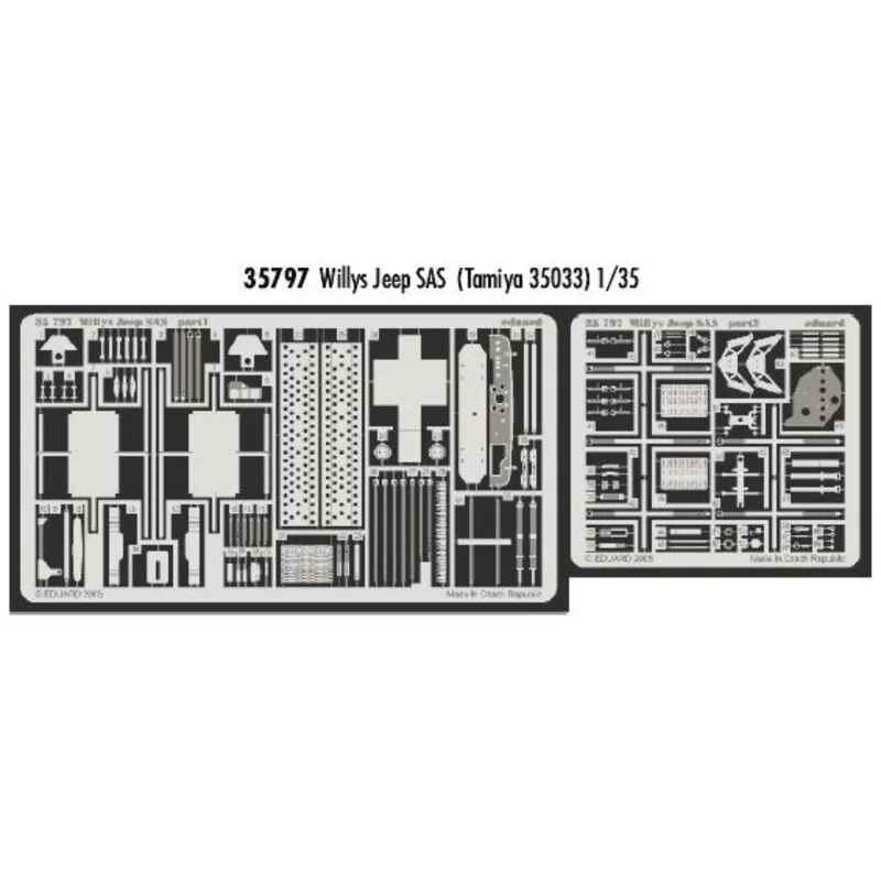 SAS Willys Jeep (designed to be assembled with model kits from Tamiya TA35033)