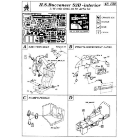 Blackburn Buccaneer Interior (designed to be assembled with model kits from Airfix) Superdetail kit for airplanes