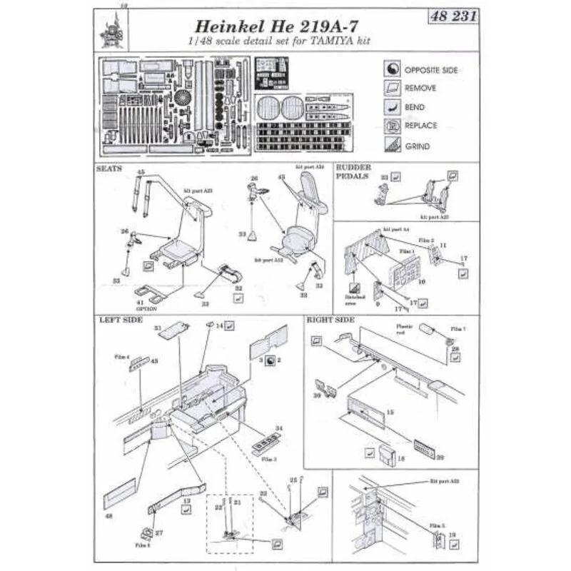 Heinkel He 219 UHU (designed to be assembled with model kits from Tamiya)