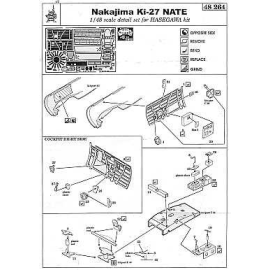 Nakajima Ki-27 Nate (designed to be assembled with model kits from Hasegawa) Superdetail kit for airplanes