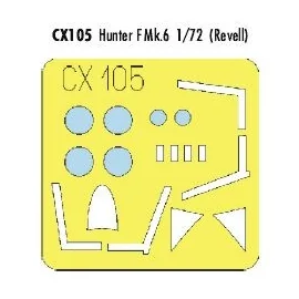 Hawker Hunter F.6 (designed to be assembled with model kits from Revell) (made from yellow Kabuki tape produced in Japan)