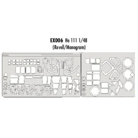 Heinkel He 111 canopy and wheels (designed to be assembled with model kits from Monogram and Revell) (made from yellow Kabuki ta
