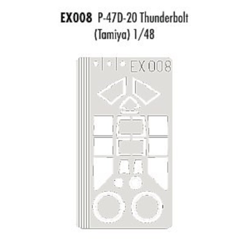 Republic P-47D-20 Thunderbolt canopy and wheels (designed to be assembled with model kits from Tamiya) (made from yellow Kabuki 