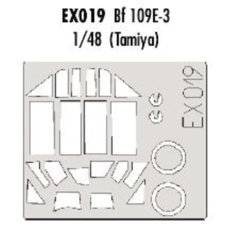 Messerschmitt Bf 109E canopy and wheels (designed to be assembled with model kits from Tamiya) (made from yellow Kabuki tape pro