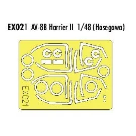 McDonnell Douglas AV-8B Harrier II canopy fame and wheels etc (designed to be assembled with model kits from Hasegawa) (made fro