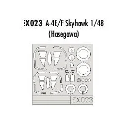 Douglas A-4E/F Skyhawk canopy and wheels (designed to be assembled with model kits from Hasegawa) (made from yellow Kabuki tape 