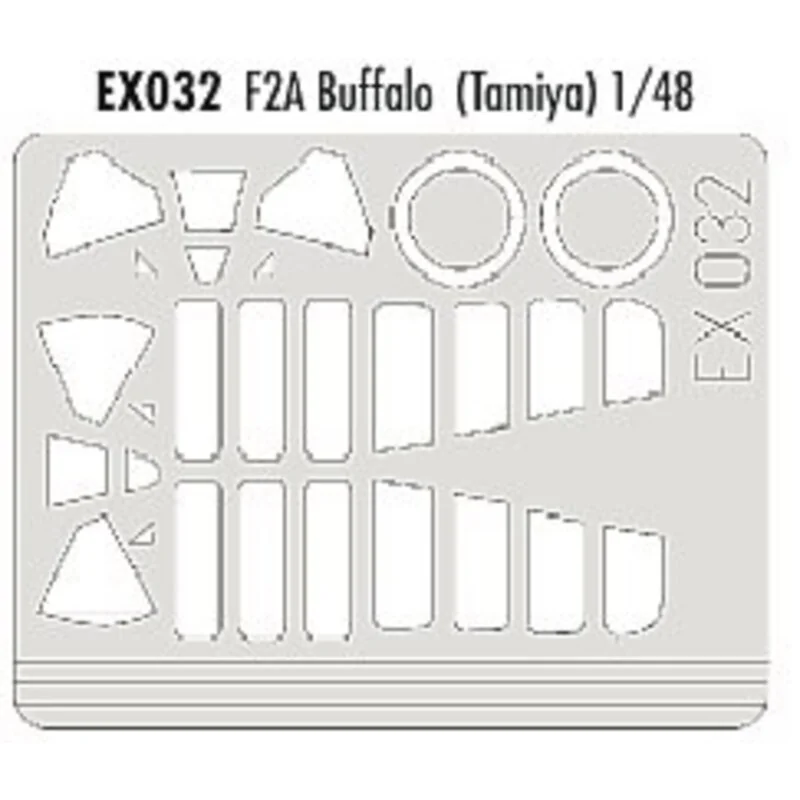 Brewster F2A Buffalo canopy and wheels (designed to be assembled with model kits from Tamiya) (made from yellow Kabuki tape prod