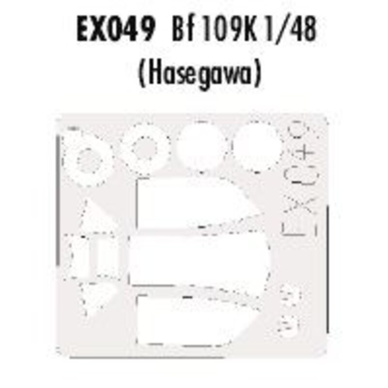 Messerschmitt Bf 109K canopy and wheels (designed to be assembled with model kits from Hasegawa) (made from yellow Kabuki tape p