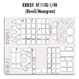 Messerschmitt Bf 110G canopy and wheels (designed to be assembled with model kits from Monogram and Revell) (made from yellow Ka