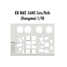 Mitsubishi A6M2 Zero ′Rufe′ canopy and wheels (designed to be assembled with model kits from Hasegawa) (made from yellow Kabuki 