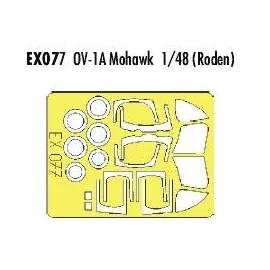 Grumman OV-1A Mohawk canopy fame and wheels etc (designed to be assembled with model kits from Roden) (made from yellow Kabuki t