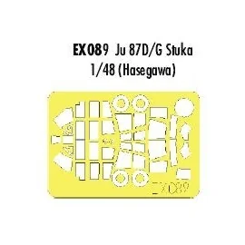 Junkers Ju 87D/G Stuka canopy fame and wheels etc (designed to be assembled with model kits from Hasegawa) (made from yellow Kab