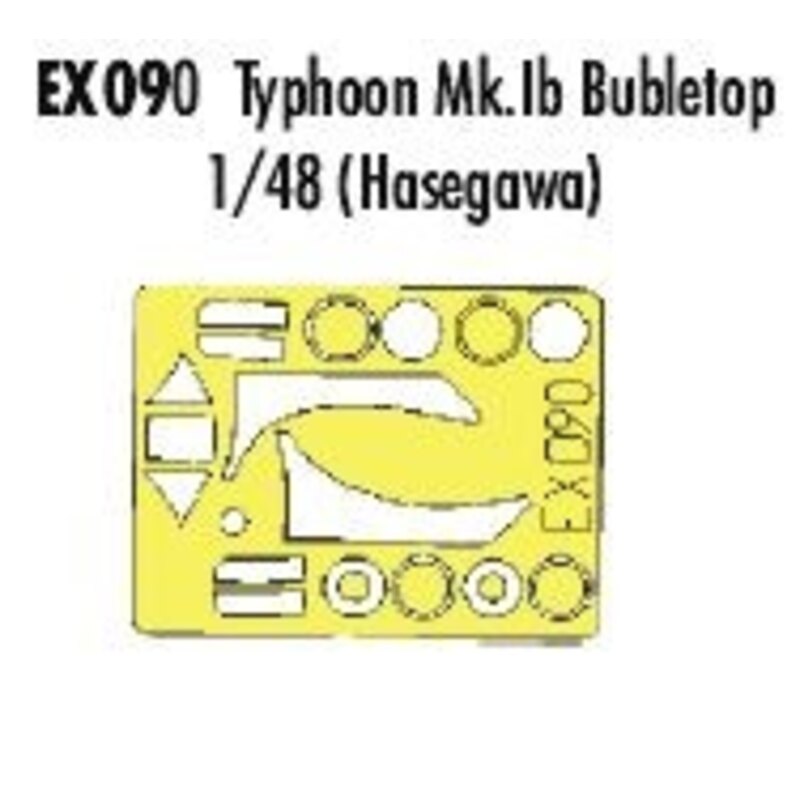 Hawker Typhoon Mk.IB Bubbletop canopy fame and wheels etc (designed to be assembled with model kits from Hasegawa) (made from ye