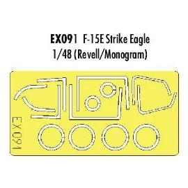 McDonnell Douglas F-15E Strike Eagle canopy fame and wheels etc (designed to be assembled with model kits from Monogram and Reve