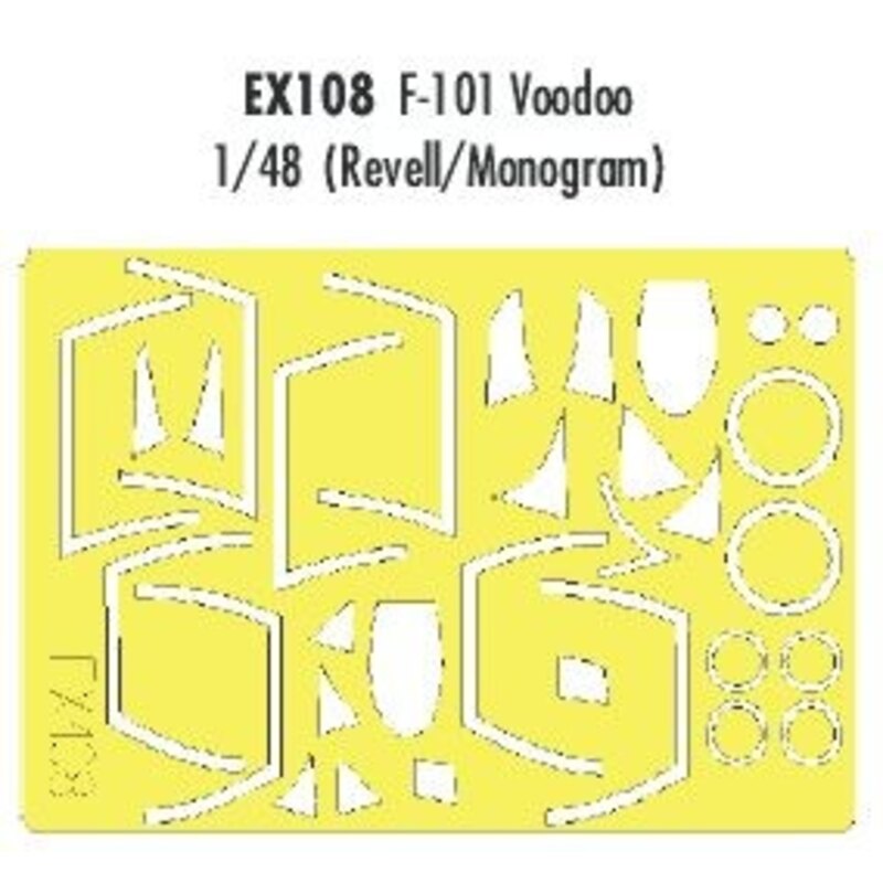 McDonnell F-101 Voodoo (designed to be assembled with model kits from Monogram and Revell) (made from yellow Kabuki tape produce