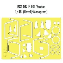 McDonnell F-101 Voodoo (designed to be assembled with model kits from Monogram and Revell) (made from yellow Kabuki tape produce