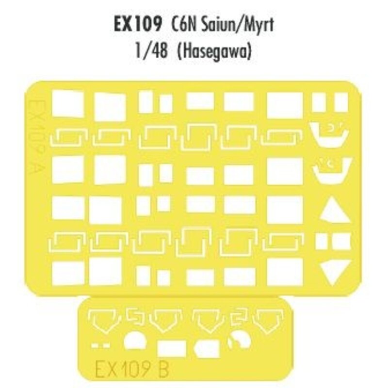 Nakajima C6N Saiun/Myrt (designed to be assembled with model kits from Hasegawa) (made from yellow Kabuki tape produced in Japan