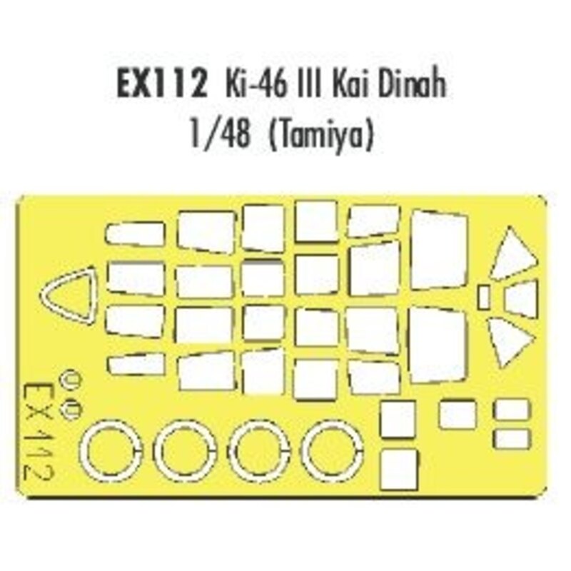 Mitsubishi Ki-46 III Kai Dinah (designed to be assembled with model kits from Tamiya) (made from yellow Kabuki tape produced in 