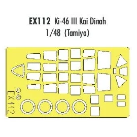 Mitsubishi Ki-46 III Kai Dinah (designed to be assembled with model kits from Tamiya) (made from yellow Kabuki tape produced in 