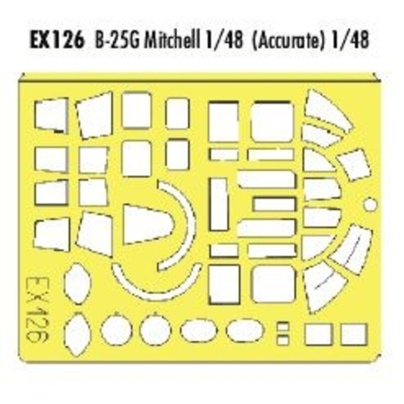 North American B-25G Mitchell (designed to be assembled with model kits from Accurate Miniatures) (made from yellow Kabuki tape 