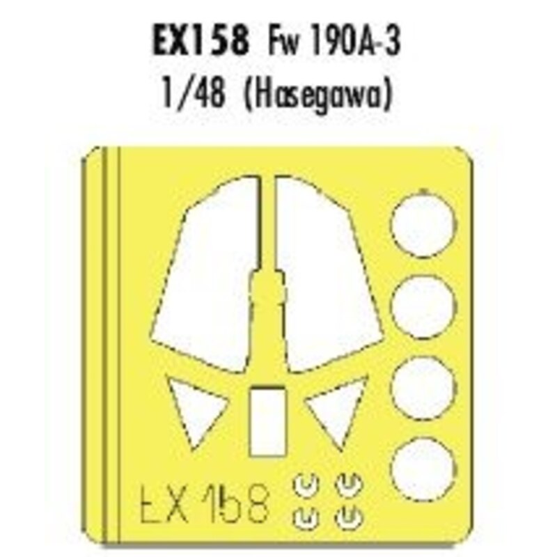 Focke Wulf Fw 190A-3 (designed to be assembled with model kits from Hasegawa) (made from yellow Kabuki tape produced in Japan)