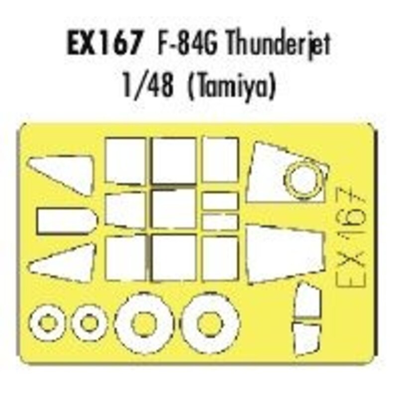 Republic F-84G Thunderjet (designed to be assembled with model kits from Tamiya) (made from yellow Kabuki tape produced in Japan