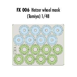 Hetzer wheel masks (designed to be assembled with model kits from Tamiya) (made from yellow Kabuki tape produced in Japan) Masks