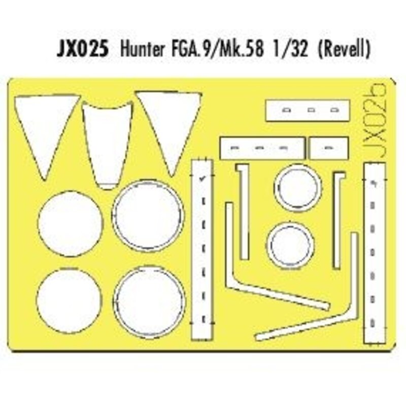 Hawker Hunter FGA.9/Mk.58 (designed to be assembled with model kits from Revell) (made from yellow Kabuki tape produced in Japan