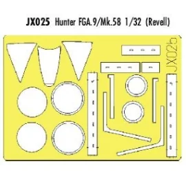 Hawker Hunter FGA.9/Mk.58 (designed to be assembled with model kits from Revell) (made from yellow Kabuki tape produced in Japan