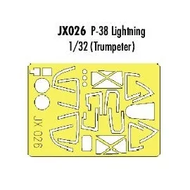 Lockheed P-38 (designed to be assembled with model kits from Trumpeter) (made from yellow Kabuki tape produced in Japan)