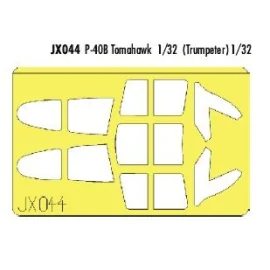 Curtiss P-40B Tomahawk (designed to be assembled with model kits from Trumpeter) (made from yellow Kabuki tape produced in Japan