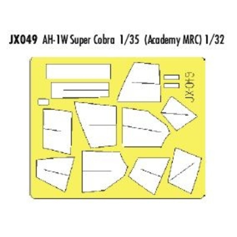 Bell AH-1W Super Cobra (designed to be assembled with model kits from Academy and MRC) (made from yellow Kabuki tape produced in