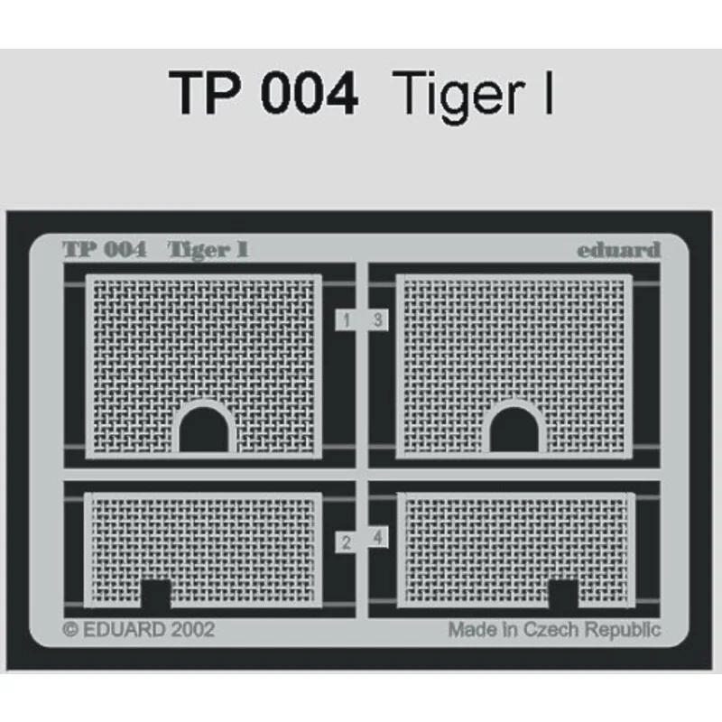 Pz.Kpfw.VI Tiger I grills (designed to be assembled with model kits from Tamiya)