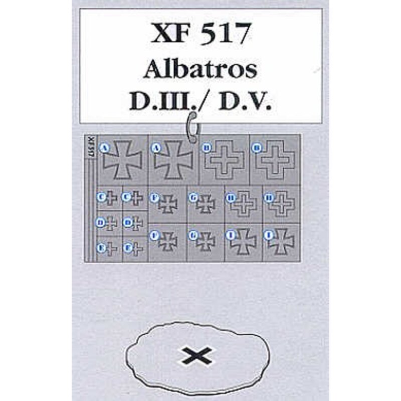 Albatros D.III/V National Insignia (designed to be assembled with model kits from Eduard)