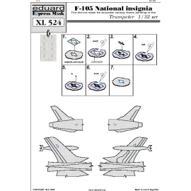 Republic F-105 Thunderchief national insignia (designed to be assembled with model kits from Trumpeter)