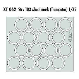 Strv.103 wheel paint masks (designed to be assembled with model kits from Trumpeter) Masks for painting for militar