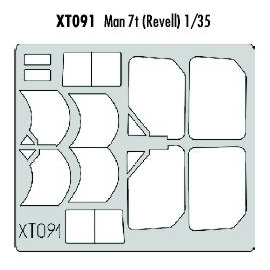 MAN 7t (designed to be assembled with model kits from Italeri) Masks for painting for militar