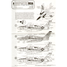 Decals Republic RF-84F/K Thunderflash (1) 127 TRW Michigan ANG. 27409 27 or 27254 FICON 