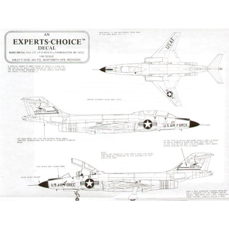 McDonnell F-101B 445 FIS Wurtsmith Air Force Base Michigan