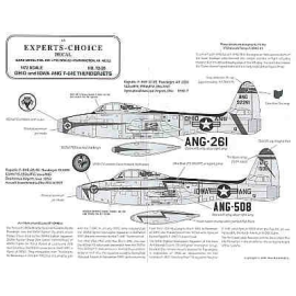 Republic F-84E Air National Guard (4) 49-2261or 51-508 162FIS 51-638 166FIS all Ohio ANG 1956 51-508 124FIS Iowa ANG