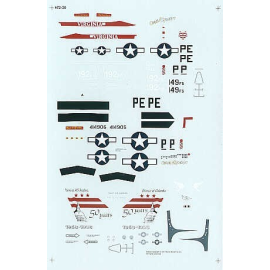 Decals Lockheed Martin F-16C /North American P-51D Mustang (3) Lockheed Martin F-16C 113 FW DC ANG 50th Anniversary scheme 1998 