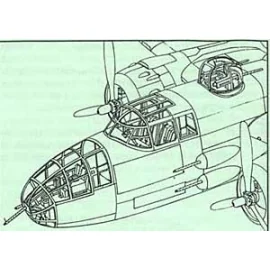 North American B-25J canopy (designed to be assembled with model kits from Hasegawa)