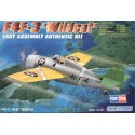 Grumman F4F-3 Wildcat Easy Build with 1 piece wings and lower fuselage 1 piece fuselage. Other parts as normal. Optional open/cl