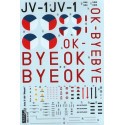 Avia S-199 Mezek Part II. 2 decal versions : JV-1,OK-BYE