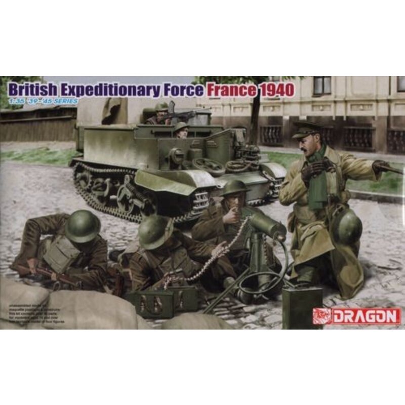 British Expeditionary Force. 4 x figures plus Vickers Machne gun and ammo