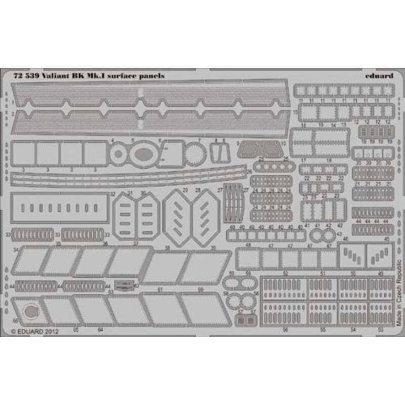 Vickers Valiant BK Mk.I surface panels (self adhesive) (designed to be used with Airfix kits) 