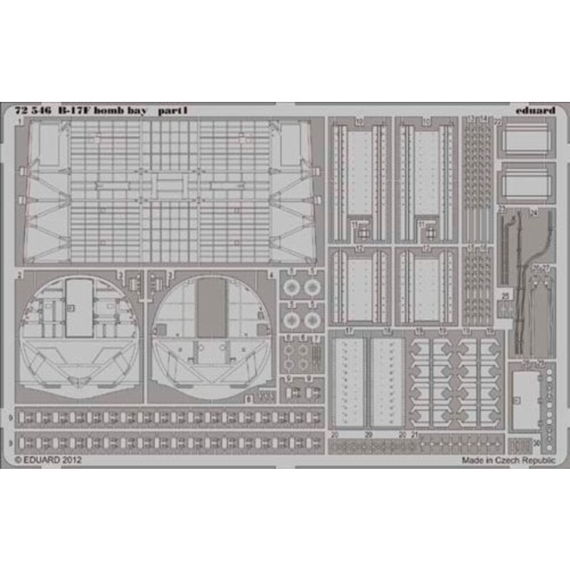 Boeing B-17F Flying Fortress bomb bay (designed to be used with Revell kits) 