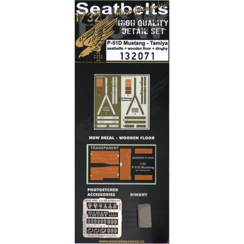 North-American P-51D Mustang seat belts and other details (designed to be used with Tamiya kits) 